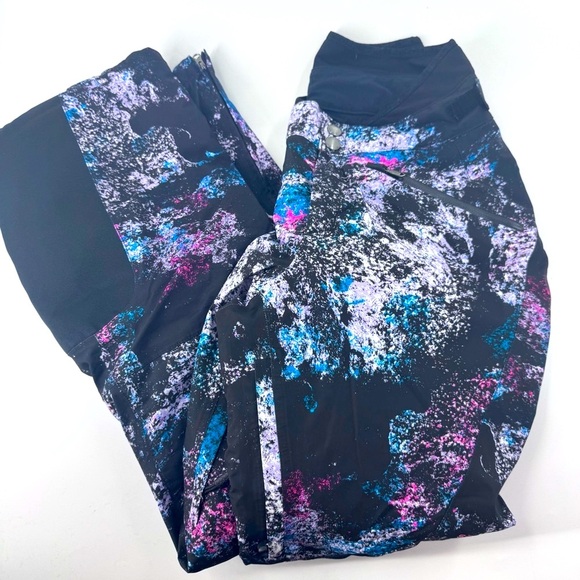 Spyder Echo Gtx GoreTex Black and Pink Ski Pants with Artistic Design - Picture 3 of 11